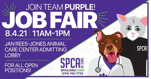 SPCA of Texas | We're Hosting a Job Fair - Multiple Positions Available for  Hire! - SPCA of Texas