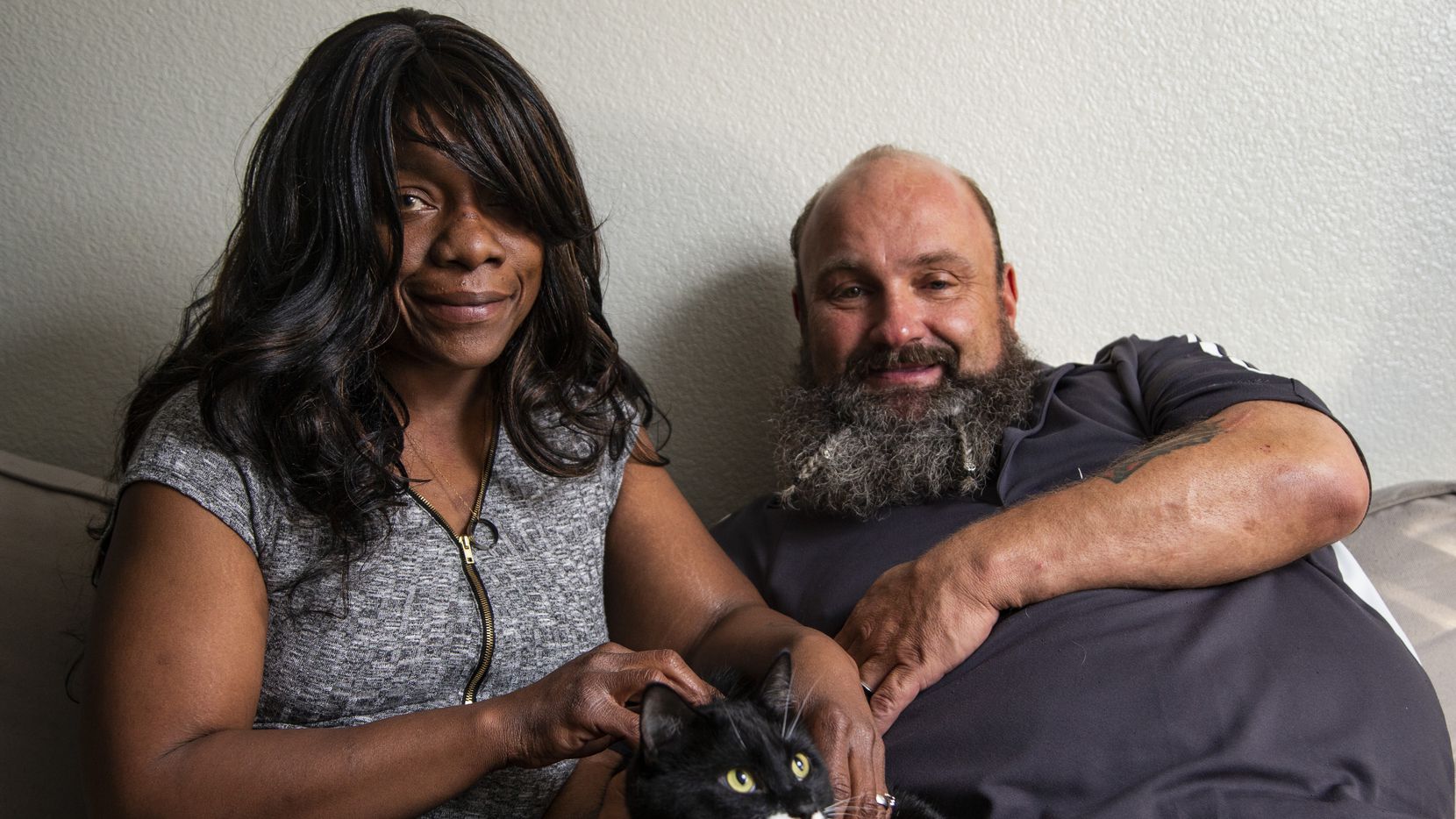 SPCA of Texas Once homeless, Dallas couple reunites with beloved cat