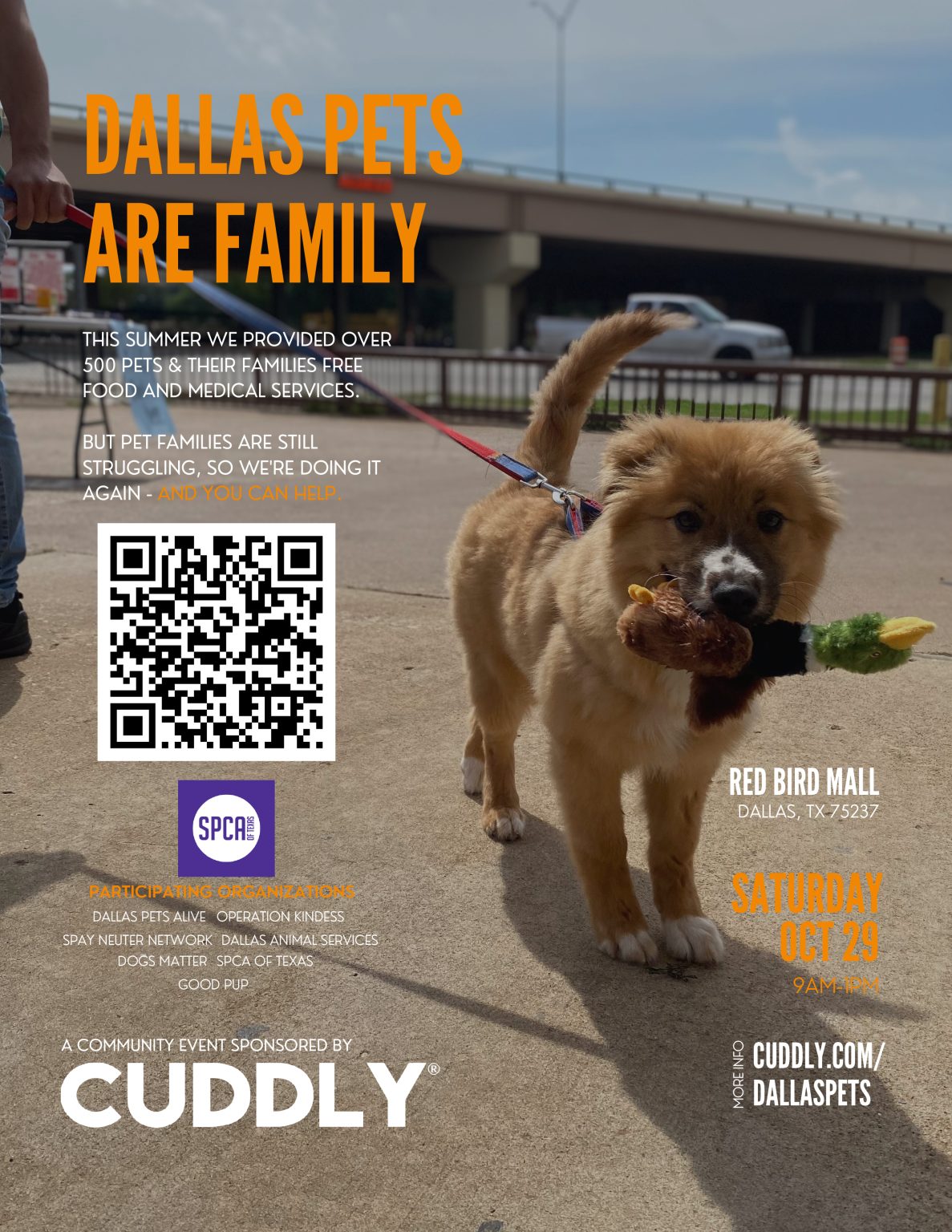 SPCA of Texas Dallas Pets are Family FREE pet food, vaccinations