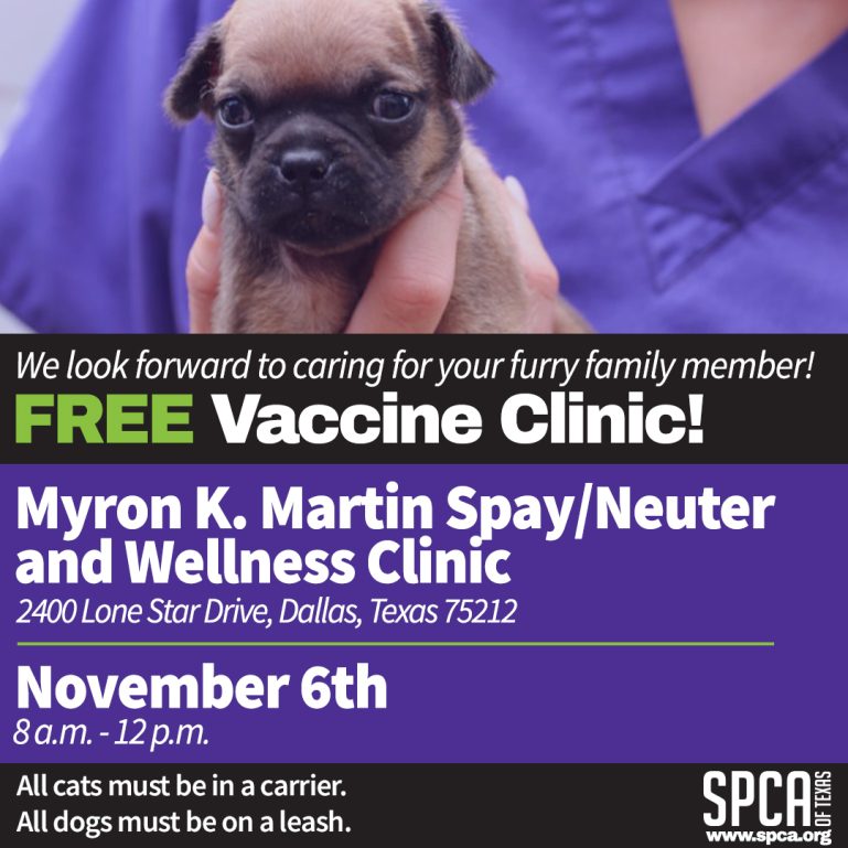 SPCA of Texas Vaccine Events SPCA of Texas