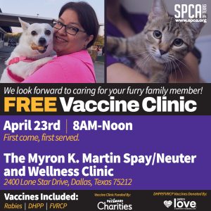 FREE Vaccine Clinic April 23rd