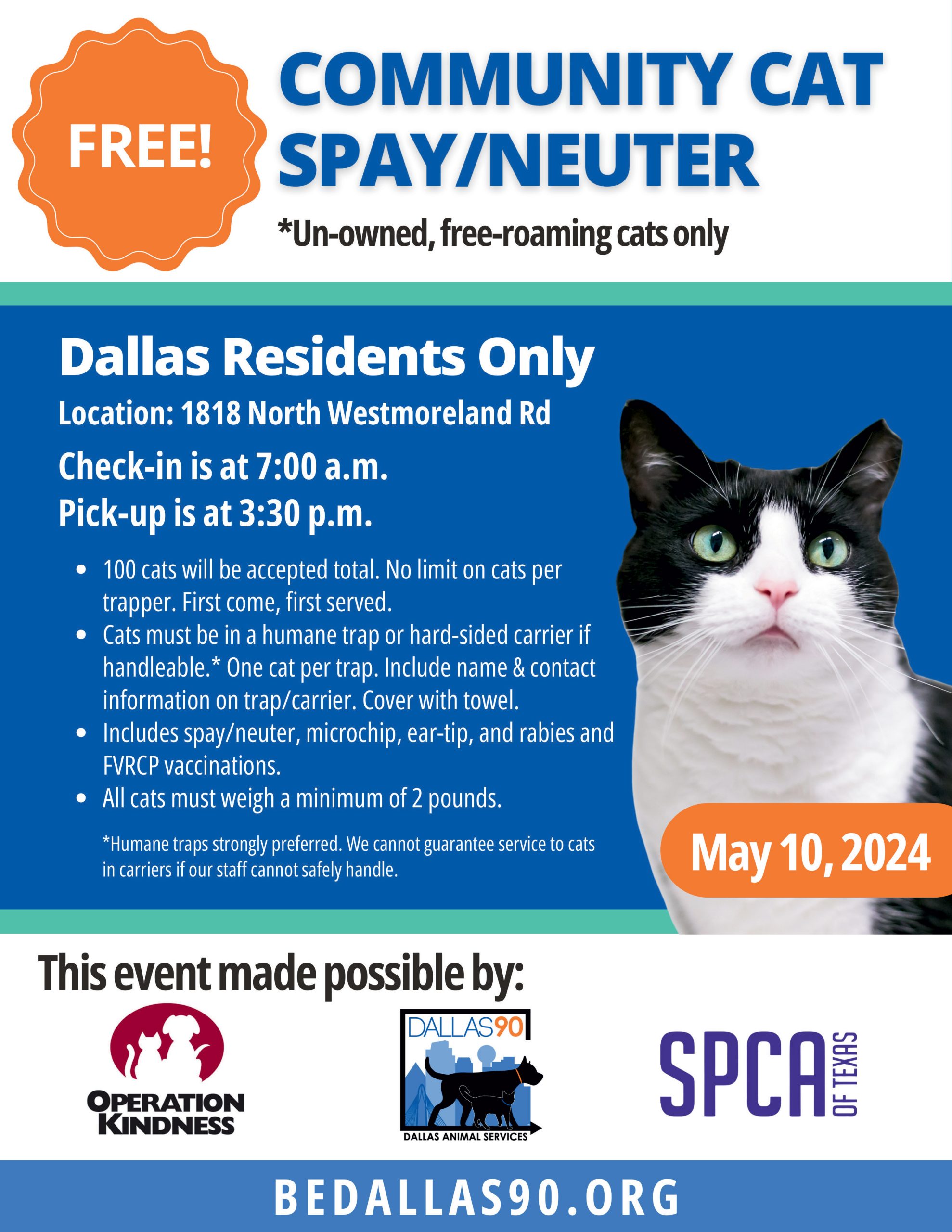 Community Cat Fix Event May 10 2024